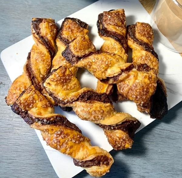 Twists feuilletés au chocolat